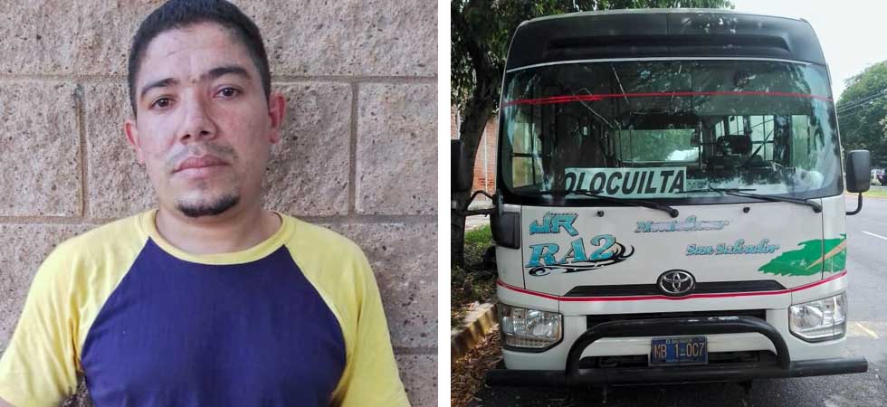 Capturan a microbusero que fue captado conduciendo en siendo contrario en la autopista a Comalapa