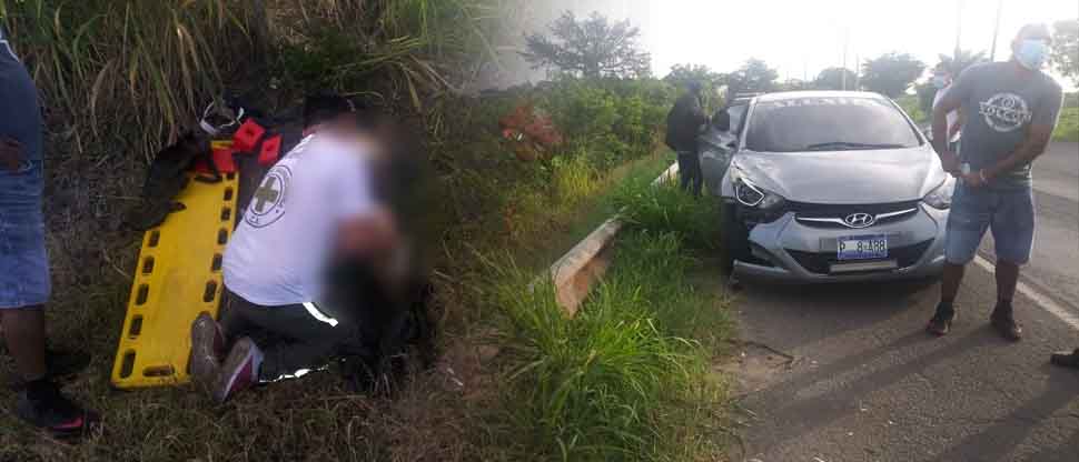 Conductor atropella a mujer que caminaba sobre el carril auxiliar en carretera Troncal del Norte