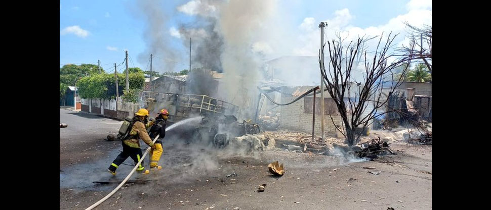 Varias personas resultan lesionadas en explosión de cilindro de gas en San Luis Talpa
