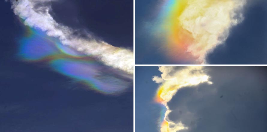 Captan impresionantes nubes iridiscentes en cielos de San Vicente