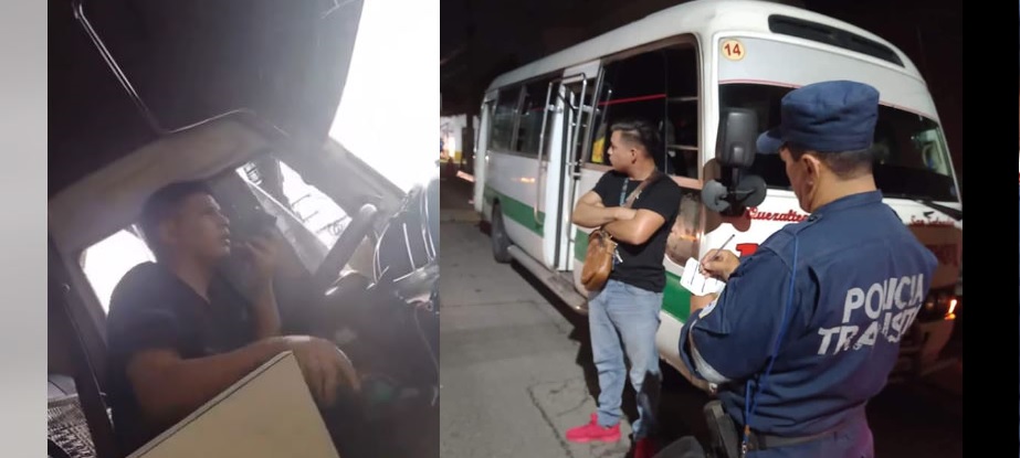 Microbusero se molesta por ser multado luego de hacerse viral cometiendo varias faltas de tránsito