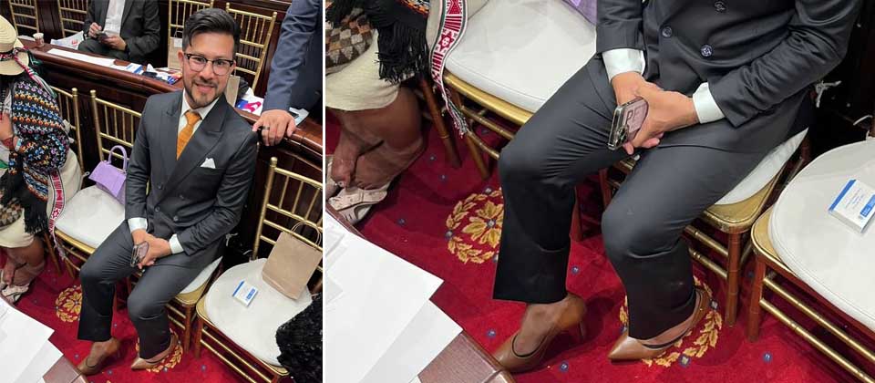 Congresista colombiano asiste en tacones a su posesión