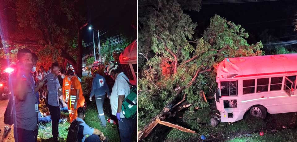 Al menos 15 personas lesionadas tras aparatoso accidente en carretera a Comalapa