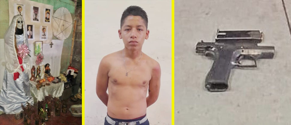 La santa muerte no le ayudó al Pollito a evitar que lo capturaran por tenencia de una pistola