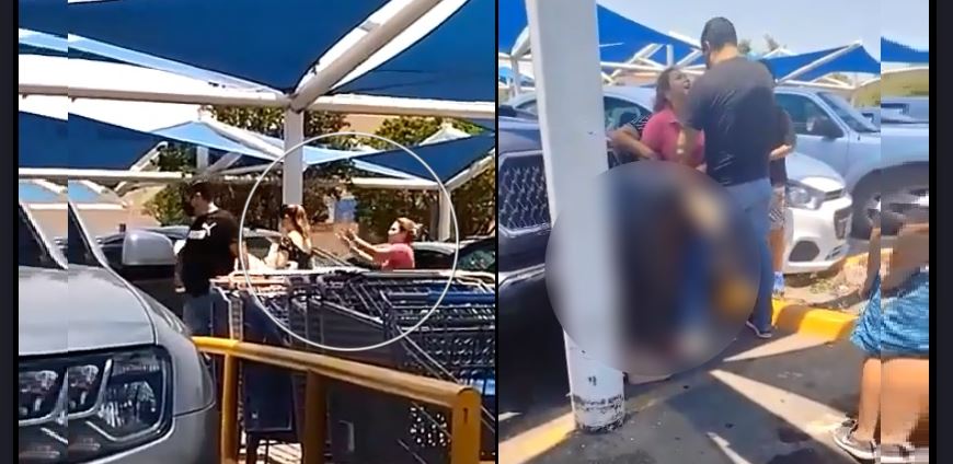Caminaba tranquilamente con su novia, hasta que fueron sorprendidos por la esposa: VIDEO