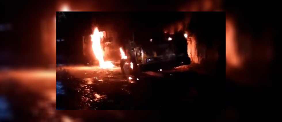 Se incendia autobús que transportaba a personal de maquilas