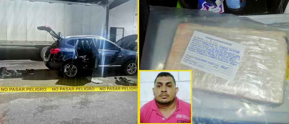 Incautan droga y $68 mil en efectivo a sujeto que circulaba en un vehículo en frontera El Amatillo
