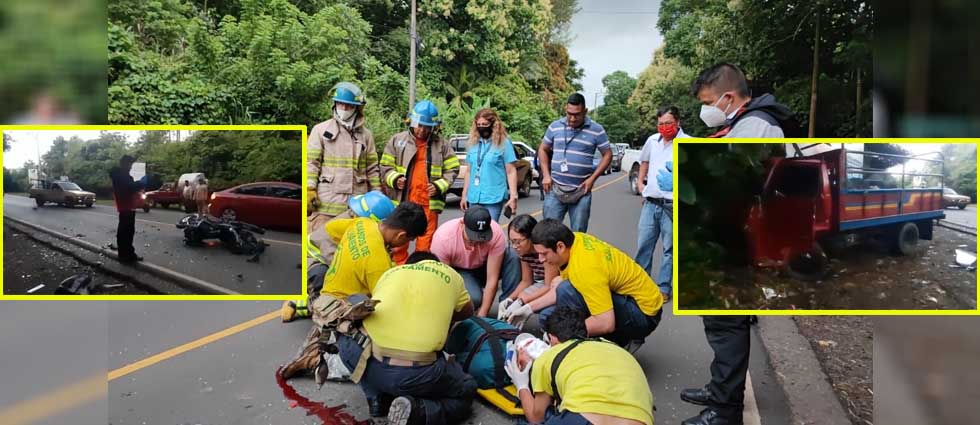 Al menos un lesionado tras fuerte accidente de tránsito en Guacotecti