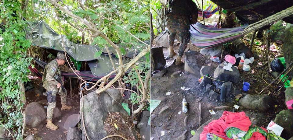 Desmantelan otro campamento de pandilleros en San Vicente