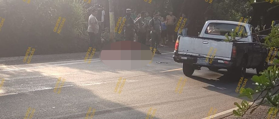 Cadáver de señora queda tendido en la carretera a Guaymango tras ser atropellada ￼