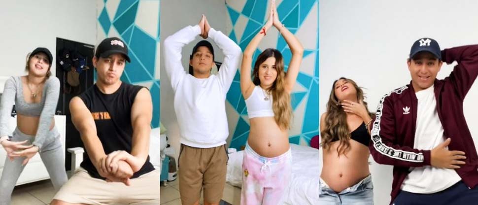 Exconductora de tv y su pareja so ponen a grabar Tik Tok, mientras ella está embarazada