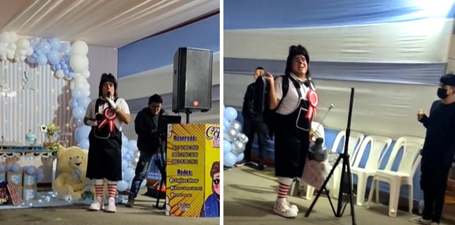 [VIDEO] Payaso se equivoca de fiesta y se da cuenta hasta que ya había dado la mitad del show