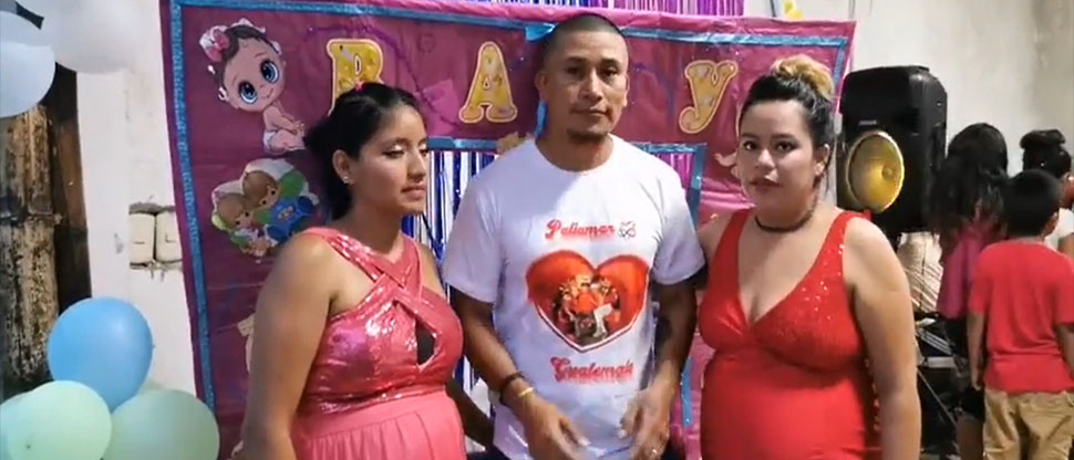 Orgulloso padre celebra el “Baby Shower” de sus dos esposas en Santa Rosa