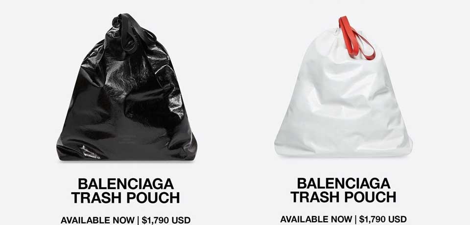 Balenciaga lanza al mercado bolsas de basura por 1.790 dólares
