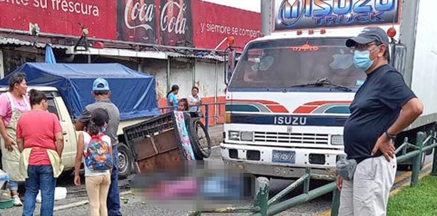 Reportan persona atropellada en las cercanías del mercado la Tiendona