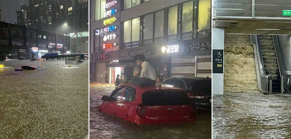 Lluvias torrenciales e inundaciones en Corea dejan al menos siete muertos