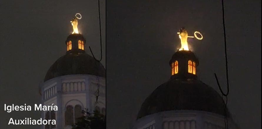 [VIDEO] Tormenta del martes destruye cúpula de iglesia Don Rúa