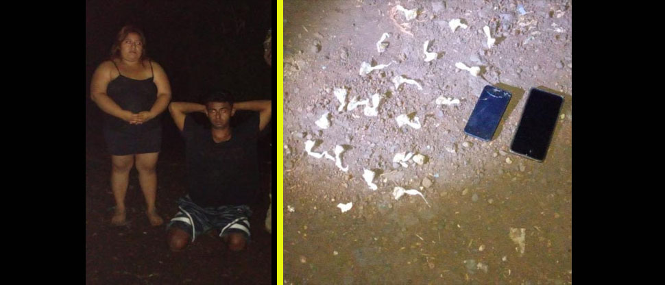Cae pandillero con su pareja y les incautan varias porciones de marihuana