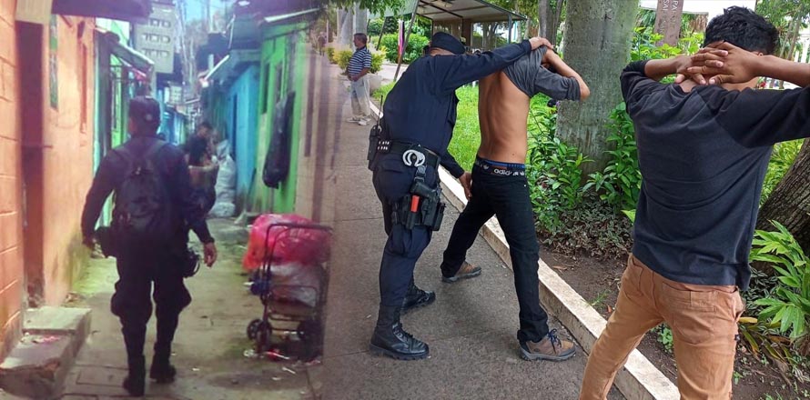 Agentes caen con operativo sorpresa en comunidades de Santa Tecla en busca de pandilleros