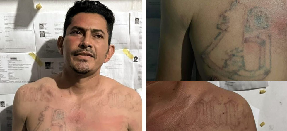 Capturan a pandillero que se arrepintió de sus tatuajes de la 18