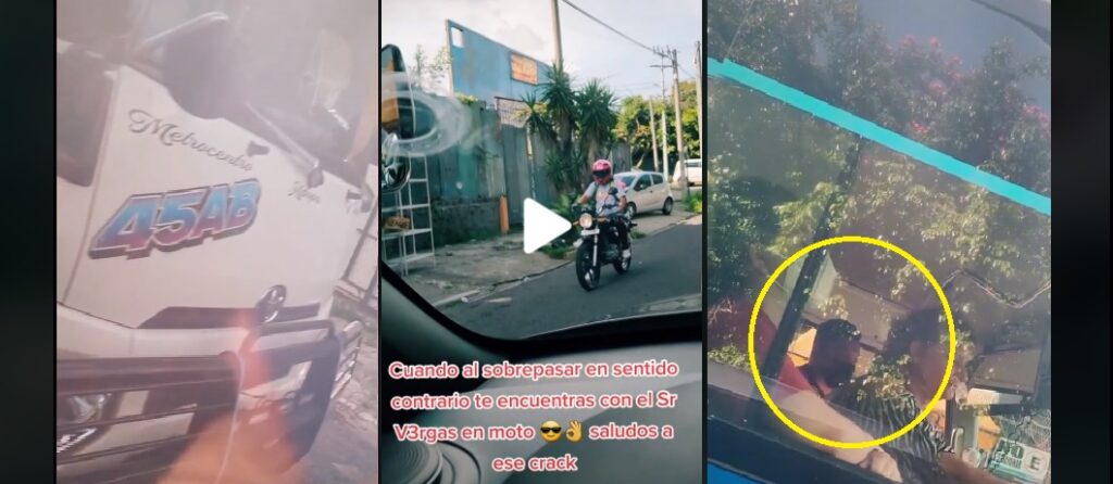Microbusero sobrepasaba en sentido contrario, pero se encuentra con conductor que lo obliga a buscar su carril