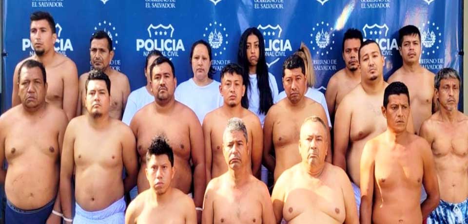 Capturan a 19 pandilleros y colaboradores que operaban en Soyapango, Ilopango y San Martín
