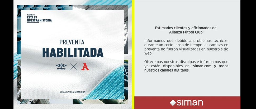 Conocido almacén se disculpa por “problemas técnicos” en la venta de camiseta del Alianza