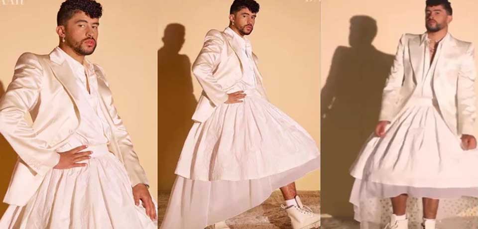 Bad Bunny se viste de novia y las redes se lo acaban
