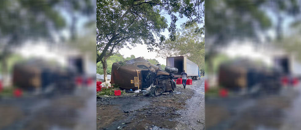 Reportan fuerte accidente de tránsito sobre la carretera Panamericana