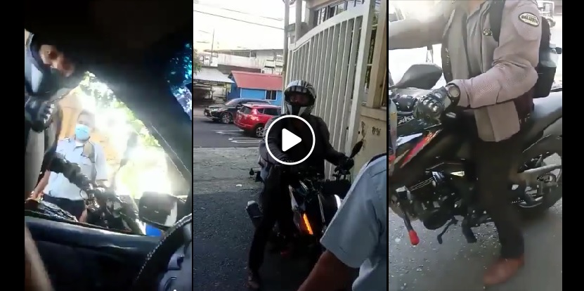 Motociclista circula en sentido contrario y se pone agresivo con otro conductor en Ciudad Delgado | VIDEO