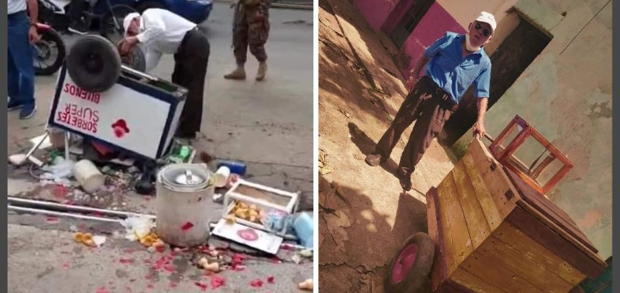Busero destruyó la fuente de sustento de don Rafael, pero un noble salvadoreño le brinda la mano para volver a la venta de helados