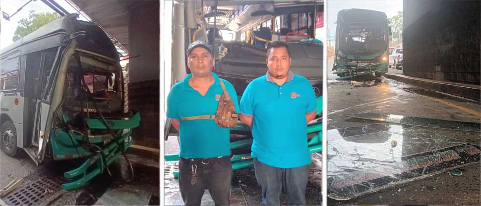Pelea de buseros de la ruta 52 deja diez pasajeros lesionados
