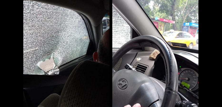 Sujeto lanza piedras y daña parabrisas de vehículos que pasan por un tramo de San Salvador