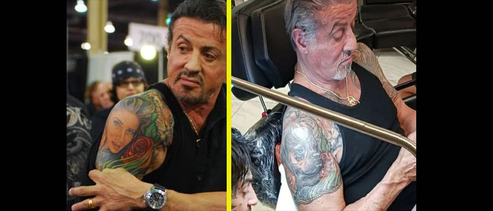 Al estilo Nodal: Stallone se borra tatuaje de su esposa luego que ella le pidiera el divorcio