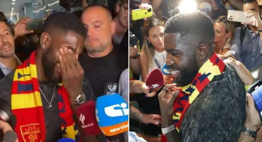 Umtiti llora en su llegada al Lecce ￼
