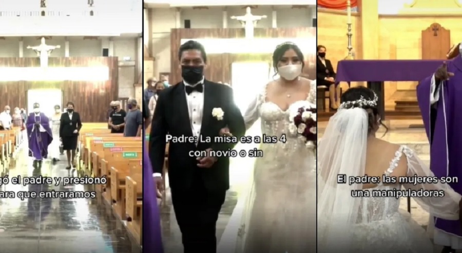 Sacerdote arruina boda al tratar mal a la novia durante la ceremonia