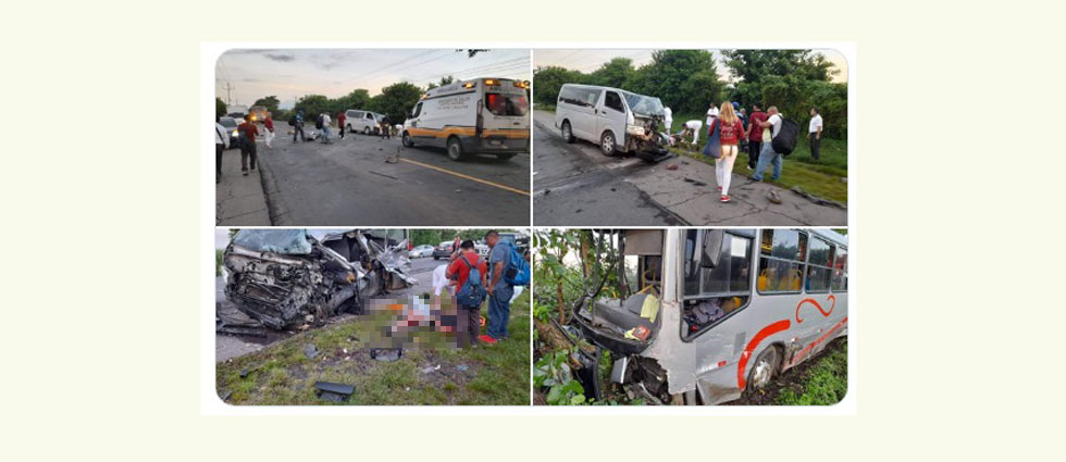 Al menos 9 lesionados tras fuerte accidente de tránsito en Usulután