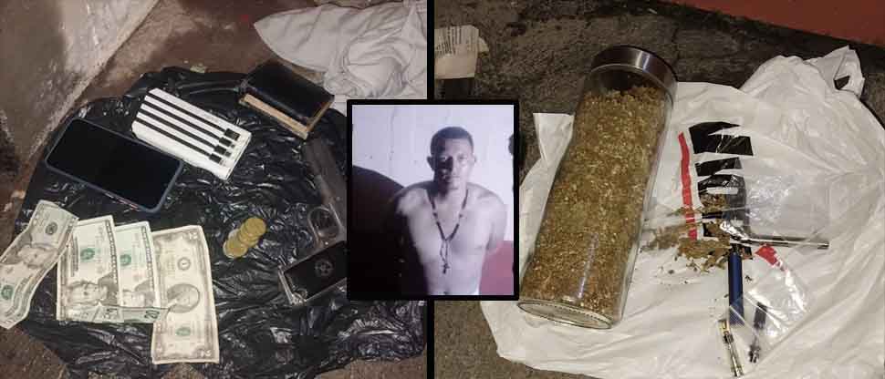 Militares interceptan droga, arma y dinero a pandillero que delinquía en San Miguel