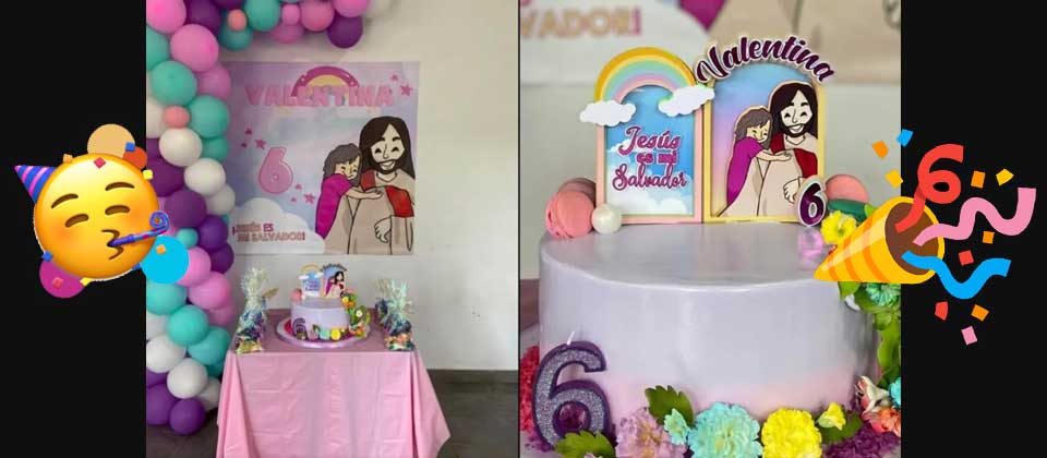 Niña de seis años pide a su mamá que temática de su cumpleaños sea de Jesucristo