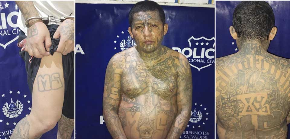 A pesar de tener el cuerpo y la cara tatuada, palabrero de la MS fingía ser predicador de una iglesia en Sonsonate