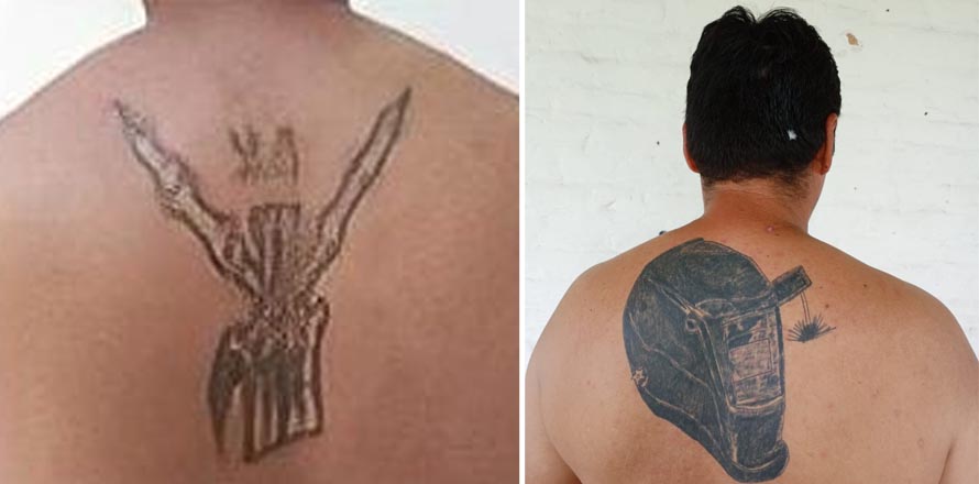 Terrorista se dibuja singular tatuaje para tapar el de la pandilla; lo capturaron en La Unión