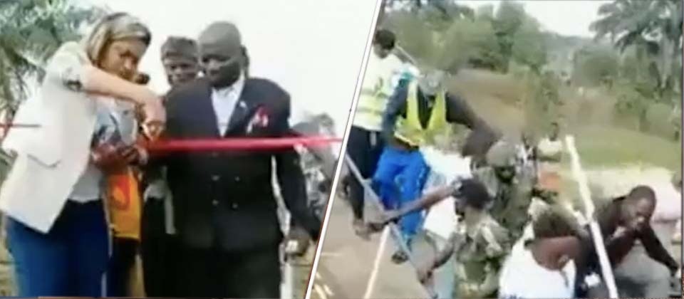Puente se desploma justo en el momento que hacían el corte de cinta por inauguración en República del Congo