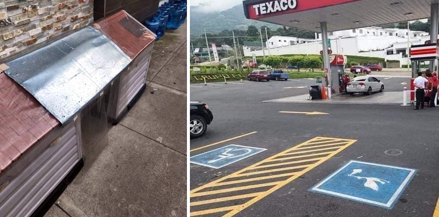 Aplauden a empleados de una gasolinera que han improvisado una casita para refugiar a perritos de la calle