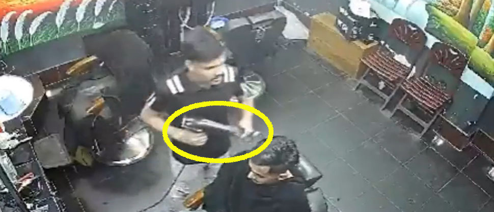 Cliente de barbería termina prendido en llamas tras explosión de secadora de cabello