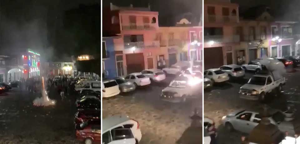 Cohete estalla en patrulla y deja a un policía herido en México