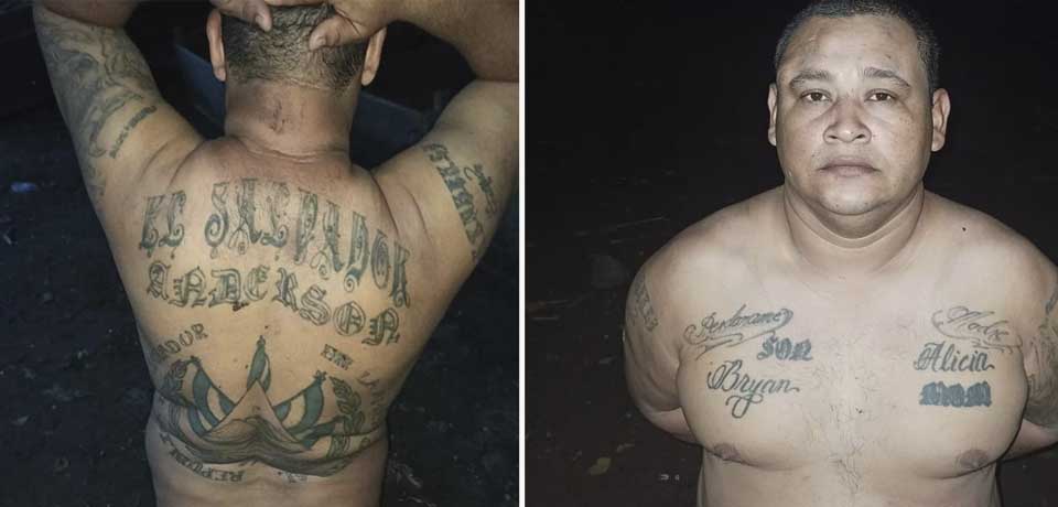 Terrorista con el escudo nacional tatuado es capturado en Ahuachapán