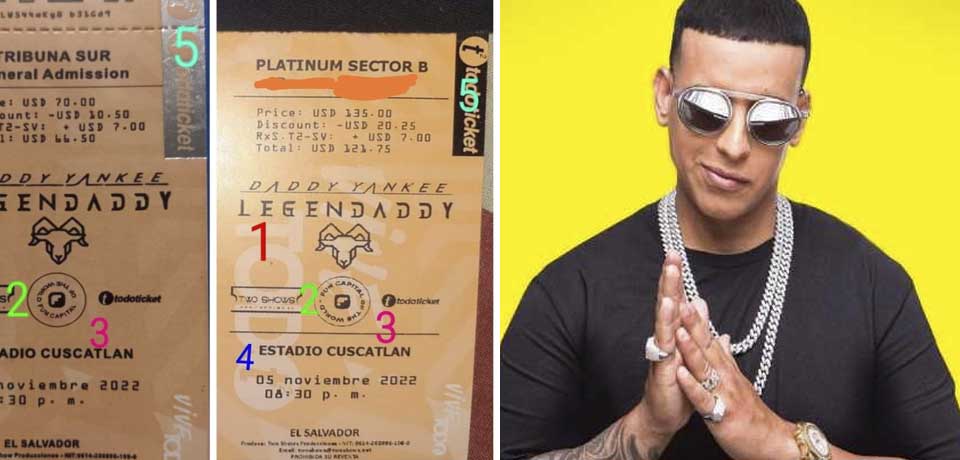 Denuncian venta de boletos falsos para concierto de Daddy Yankee en El Salvador