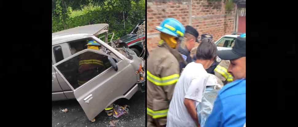 Fuerte accidente de tránsito casi cobra la vida de una persona en Chalatenango