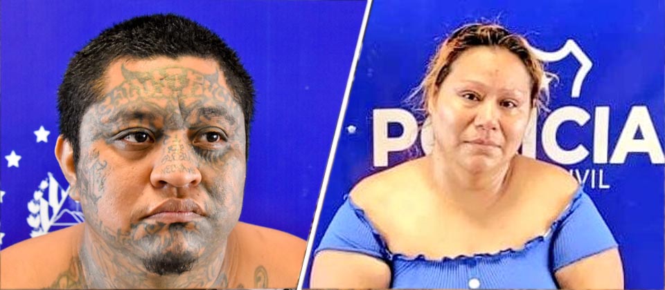 Detienen a palabrero de la MS y su novia por cometer homicidios en Mejicanos