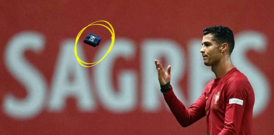 ¡Lo hizo de nuevo!  Cristiano tiró el gafete de capitán tras la derrota frente a España